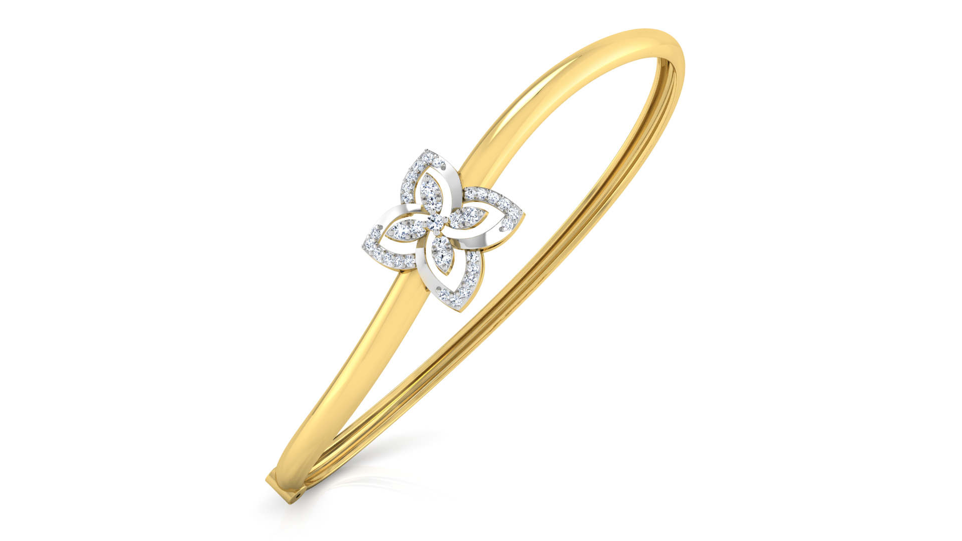 Designer Trendy 18k Gold Kada Bracelet for Girls and Women