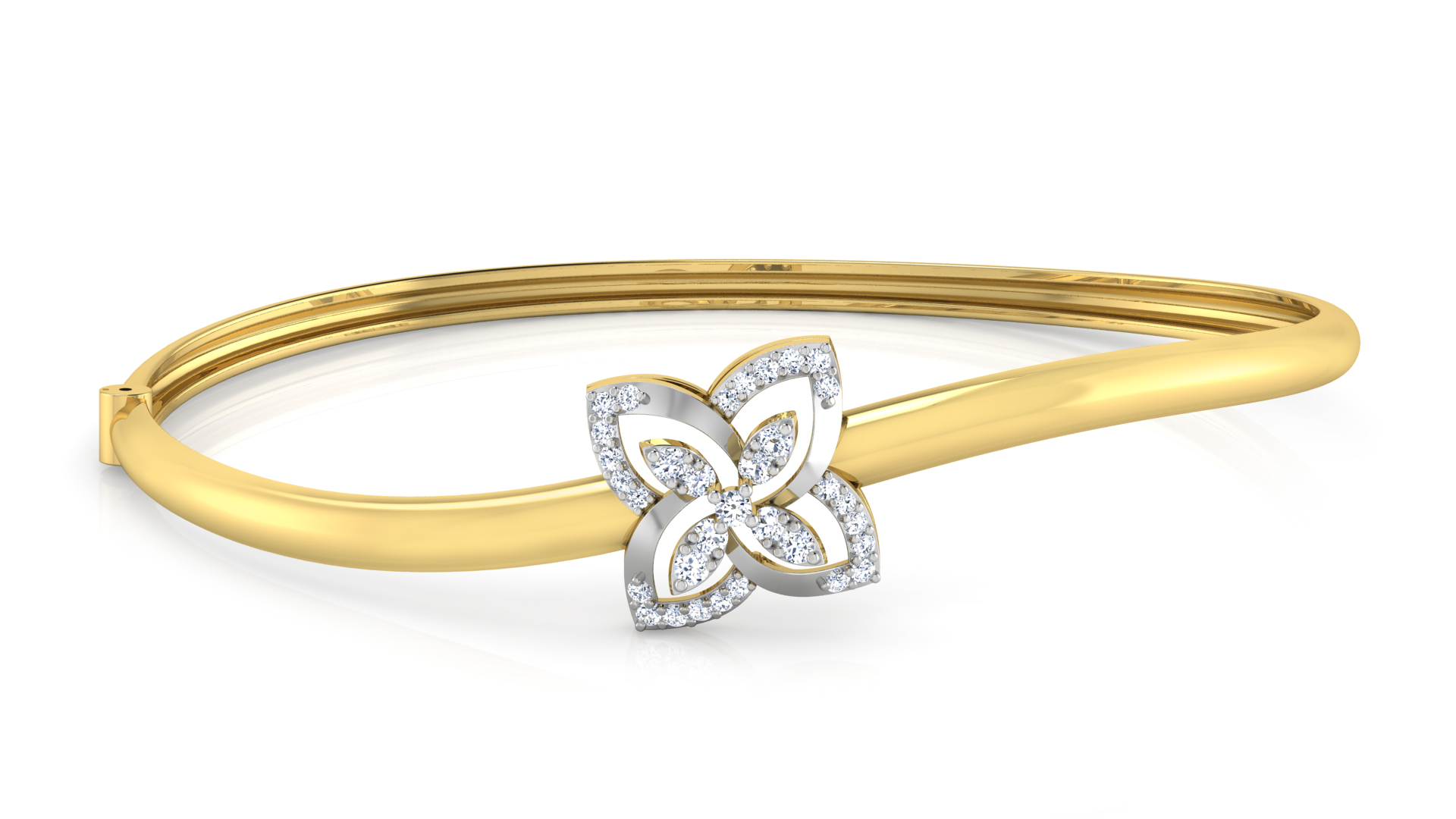 Designer Trendy 18k Gold Kada Bracelet for Girls and Women