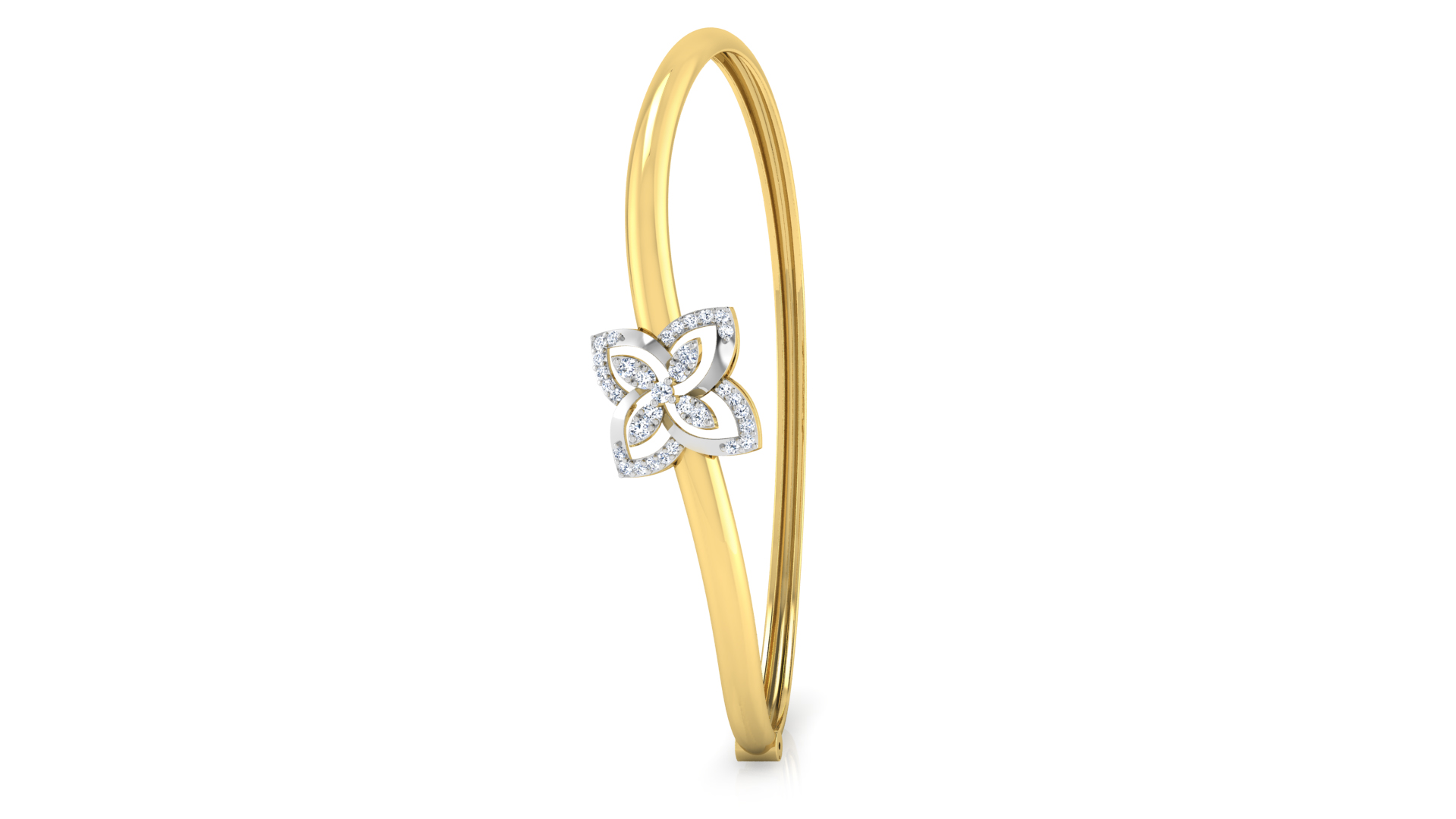 Designer Trendy 18k Gold Kada Bracelet for Girls and Women