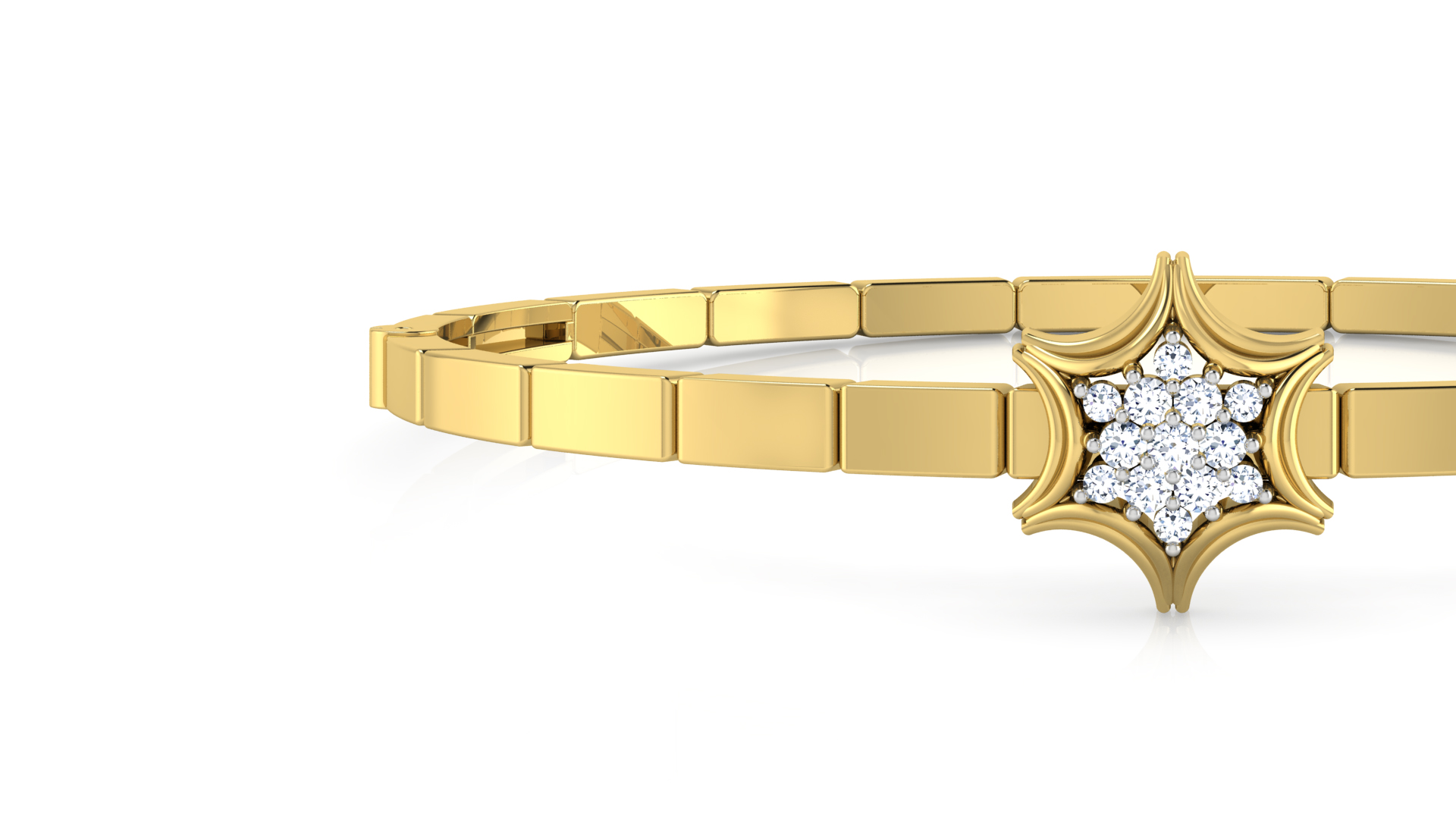 Designer Trendy 18k Gold Kada Bracelet for Girls and Women