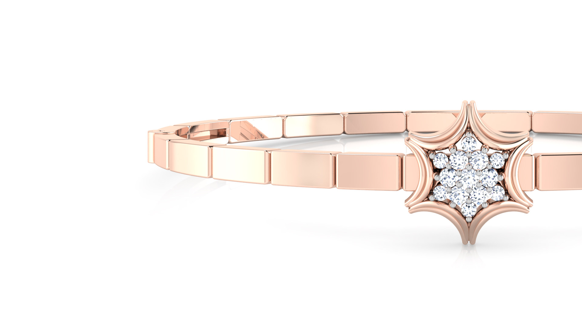 Designer Trendy 18k Gold Kada Bracelet for Girls and Women