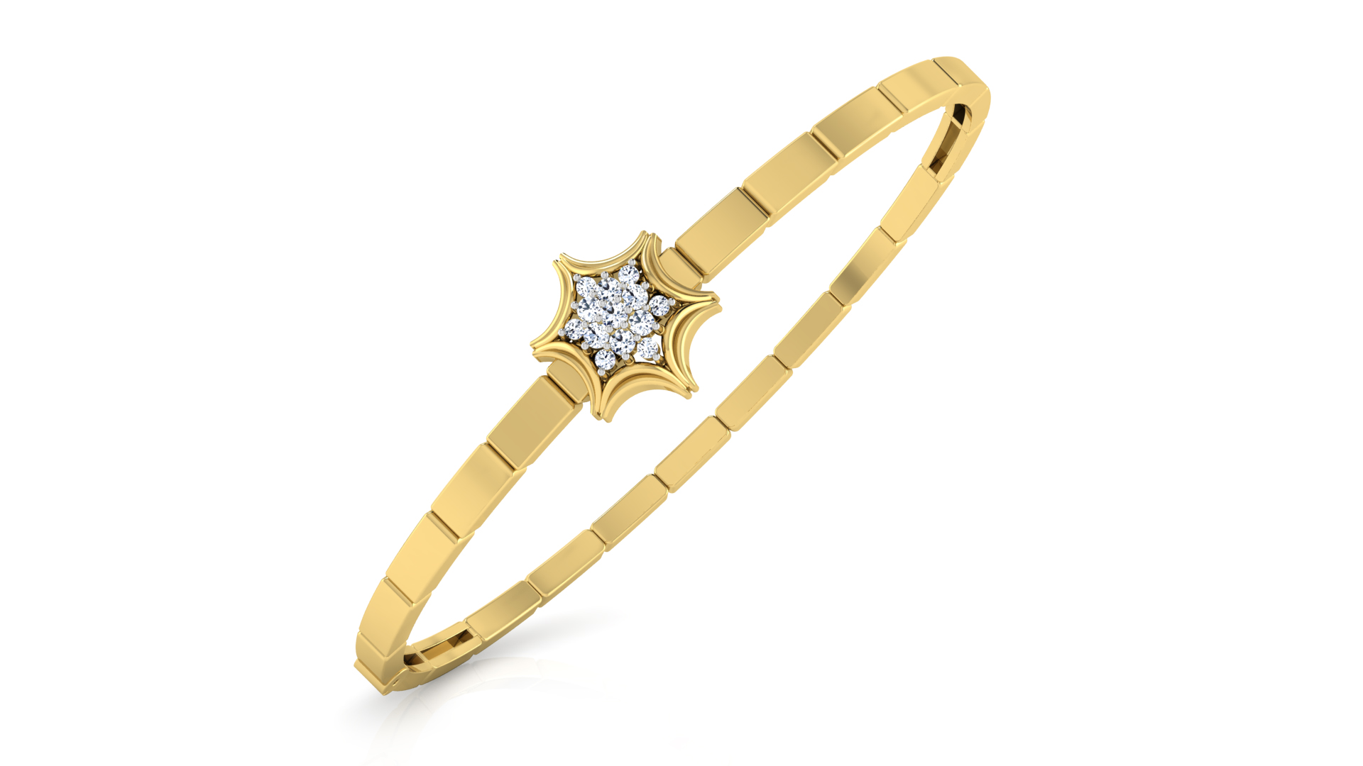 Designer Trendy 18k Gold Kada Bracelet for Girls and Women
