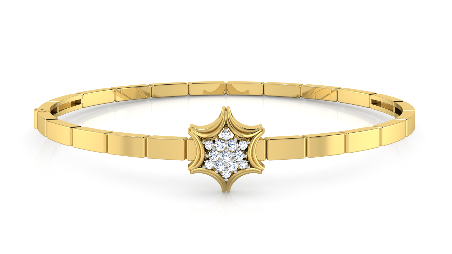 Designer Trendy 18k Gold Kada Bracelet for Girls and Women