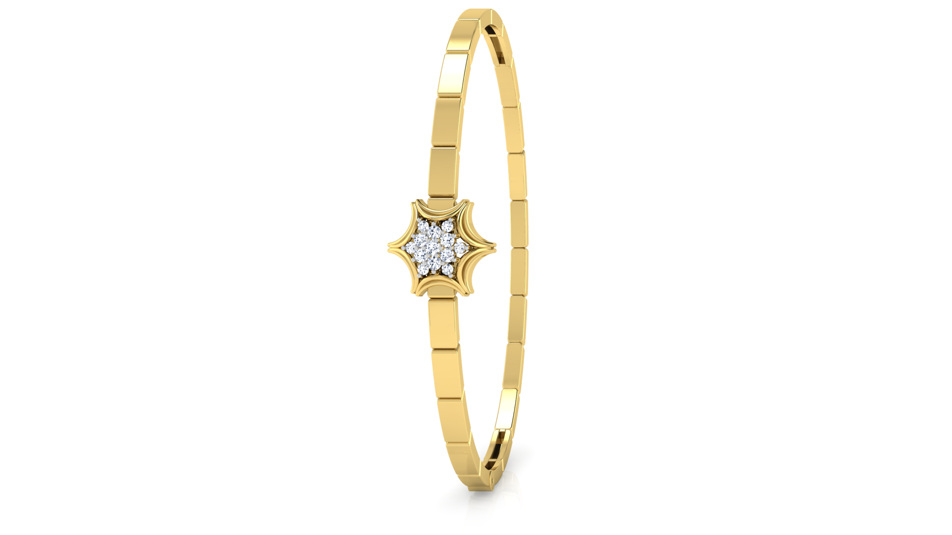Designer Trendy 18k Gold Kada Bracelet for Girls and Women