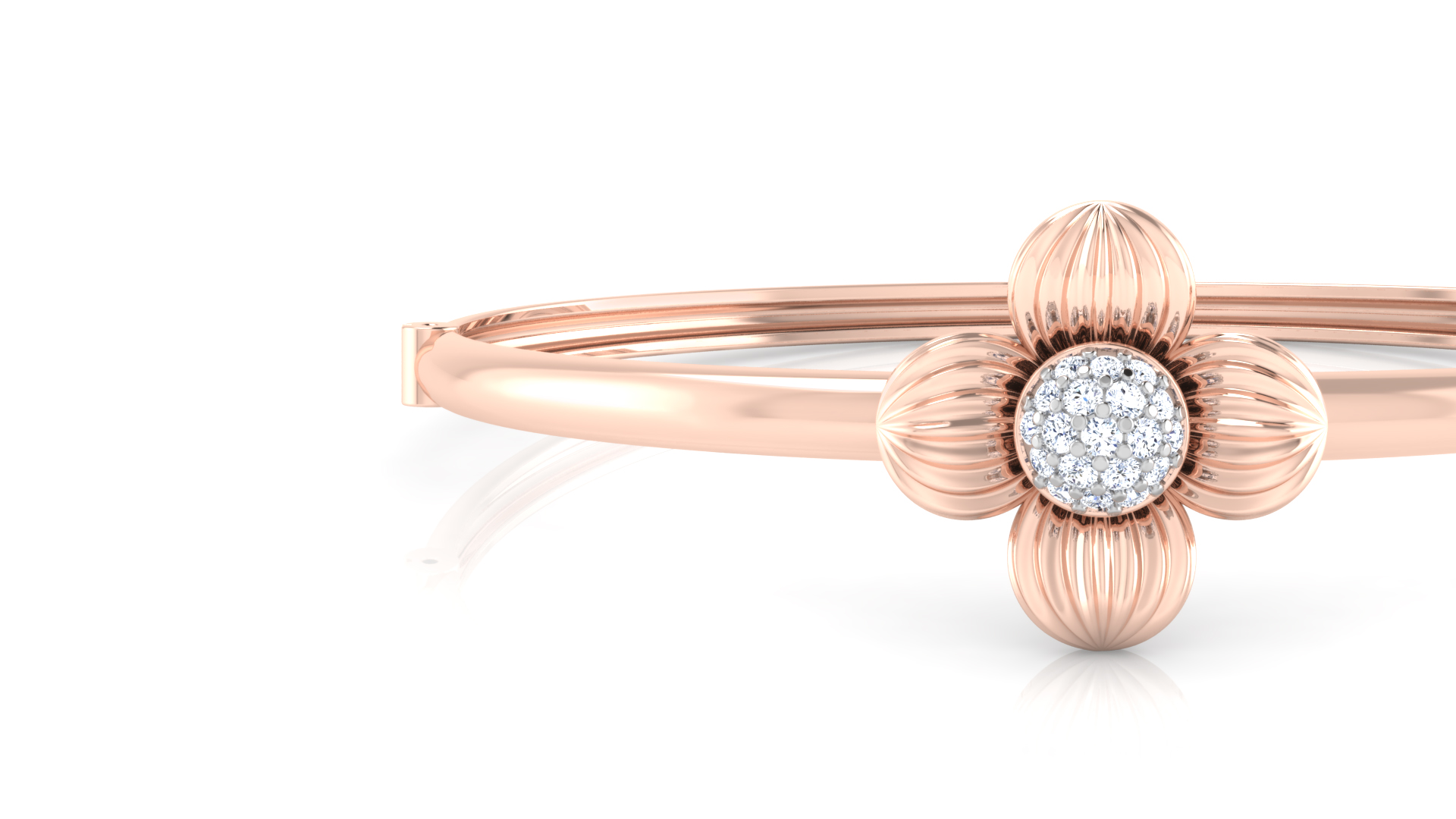 Designer Trendy Four Ball Shaped 18k Gold Kada Bracelet for Girls and Women