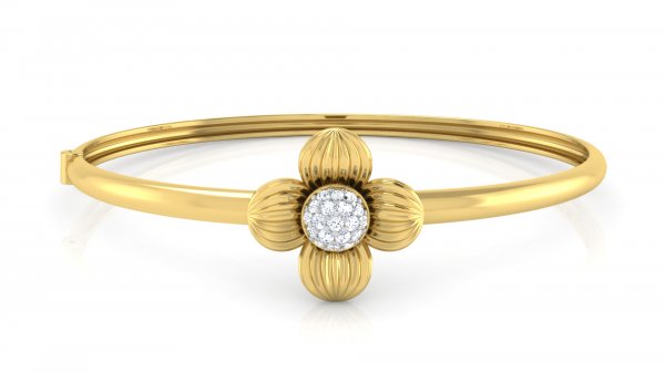 Image of Designer Trendy Four Ball Shaped 18k Gold Kada / Bracelet for Girls and Women