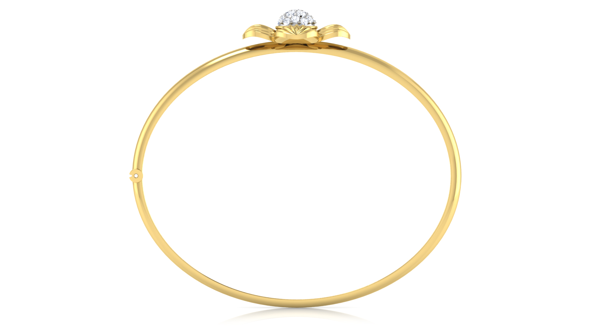 Designer Trendy Four Ball Shaped 18k Gold Kada Bracelet for Girls and Women