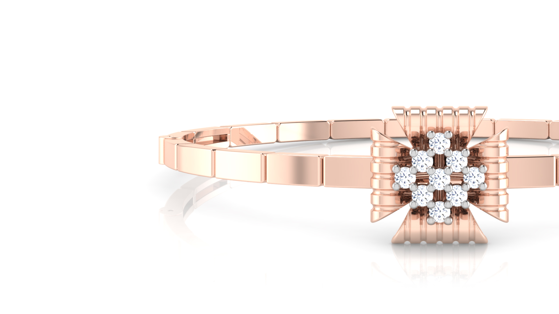 Designer Trendy 18k Gold Kada Bracelet for Girls and Women