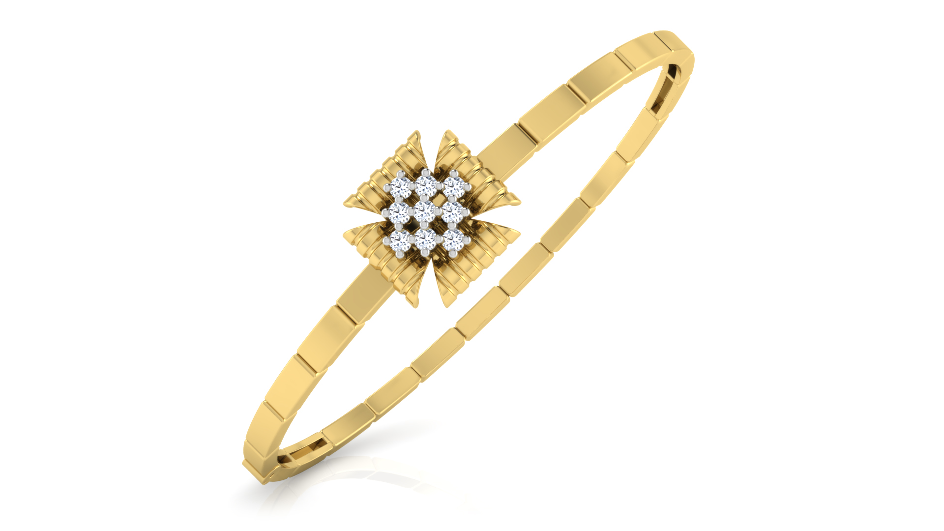 Designer Trendy 18k Gold Kada Bracelet for Girls and Women