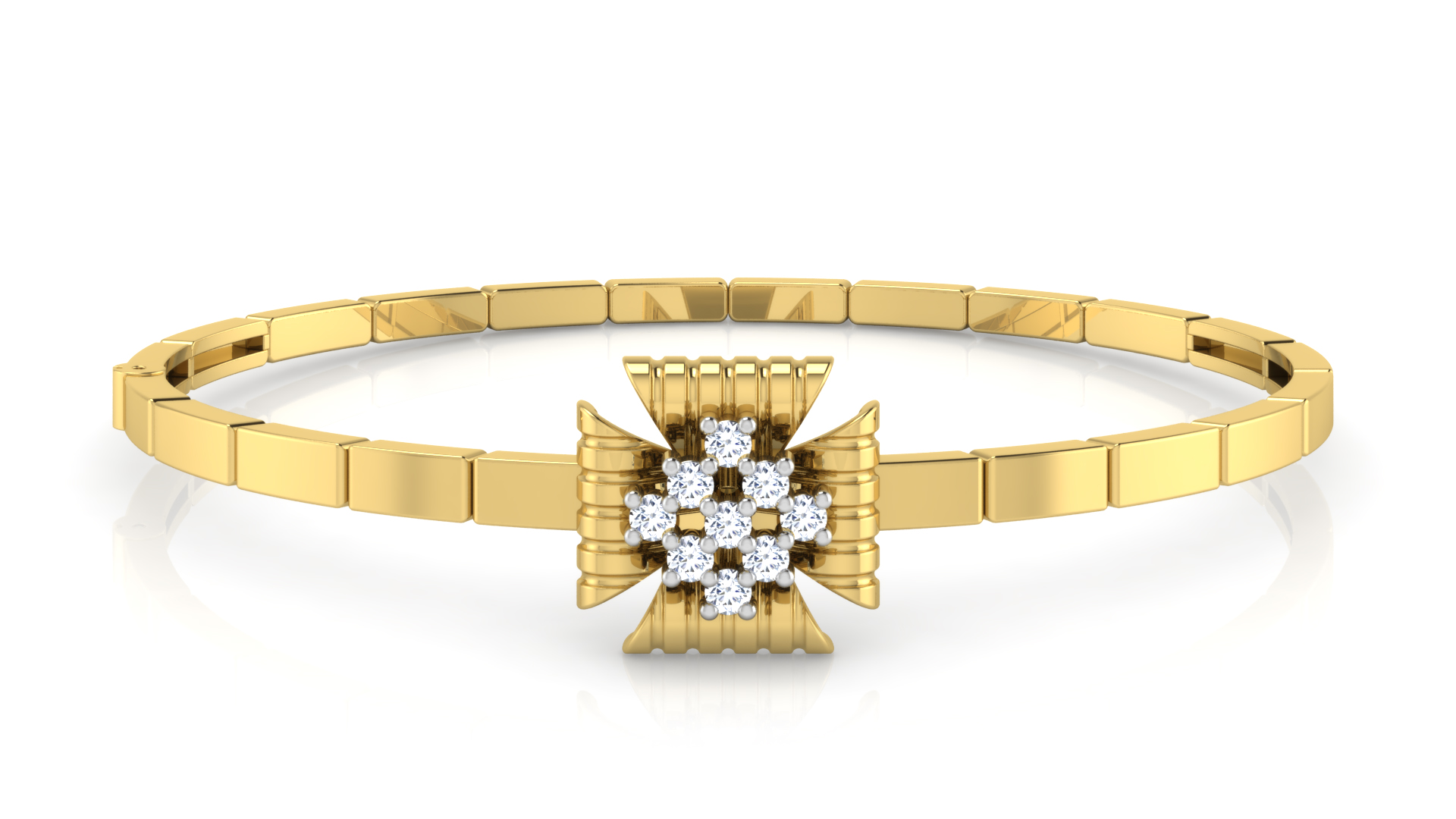 Designer Trendy 18k Gold Kada Bracelet for Girls and Women