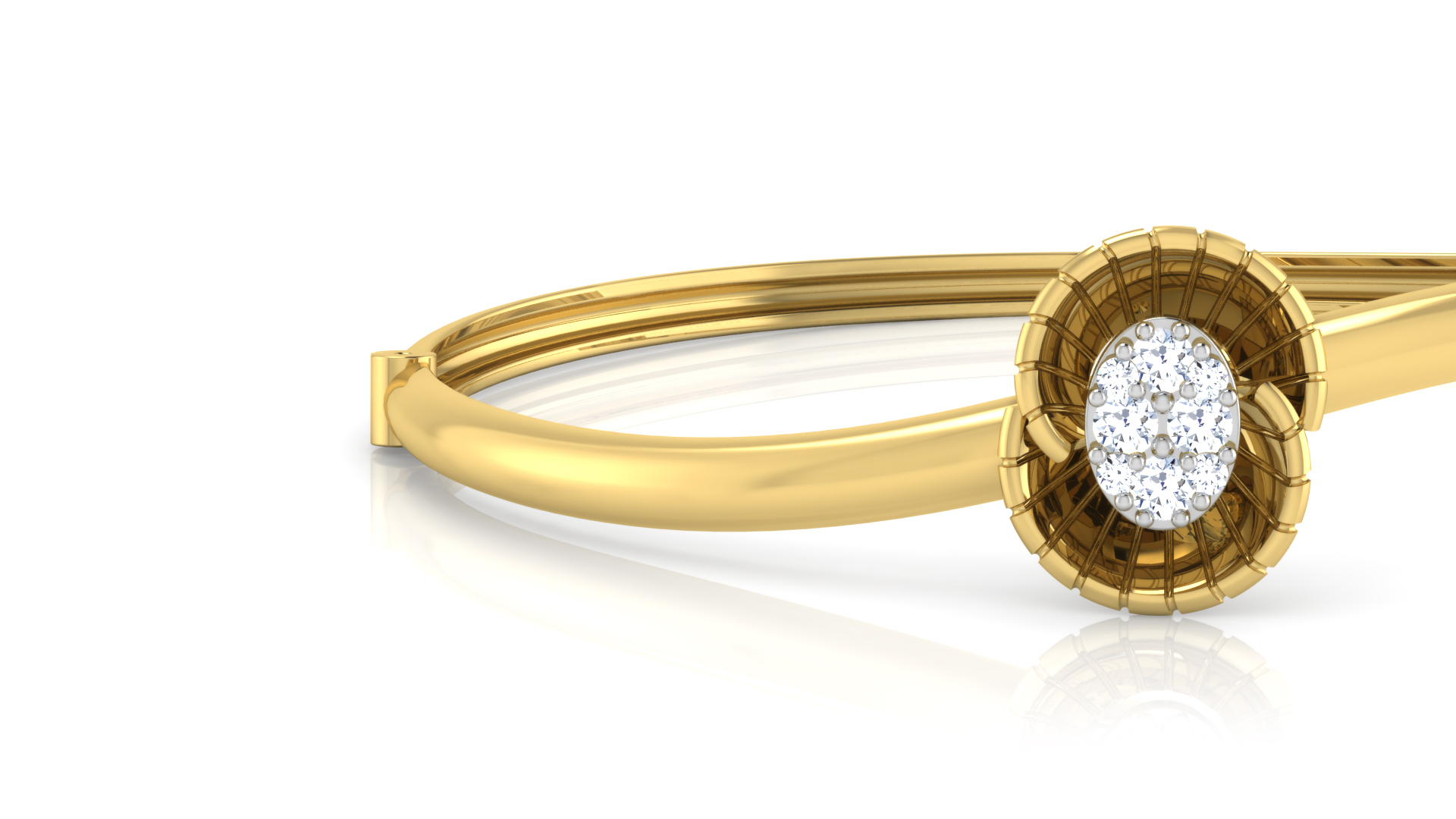 Designer Trendy 18k Gold Kada Bracelet for Girls and Women