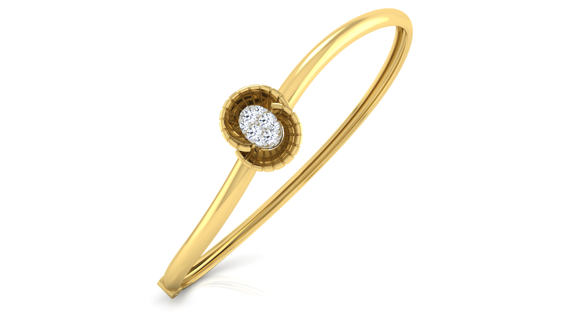 Designer Trendy 18k Gold Kada Bracelet for Girls and Women