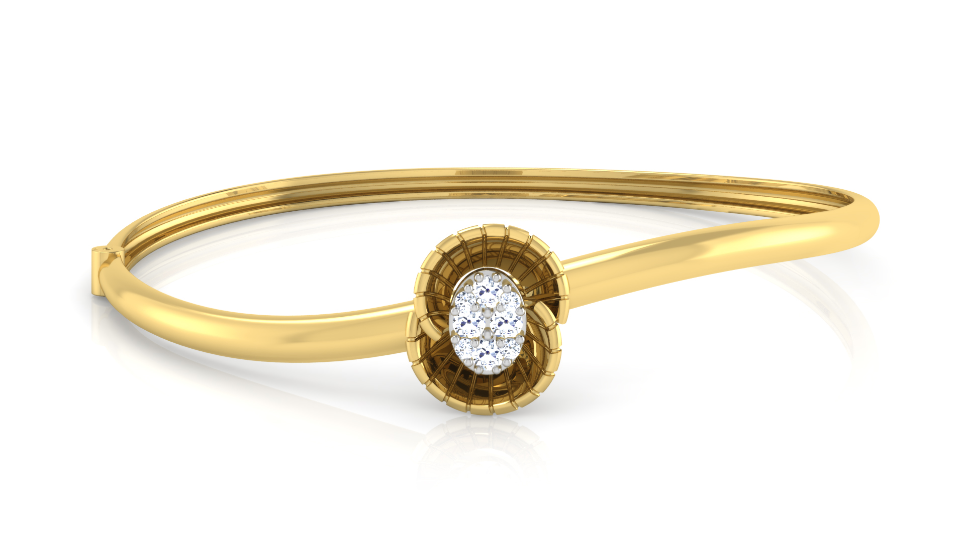 Designer Trendy 18k Gold Kada Bracelet for Girls and Women