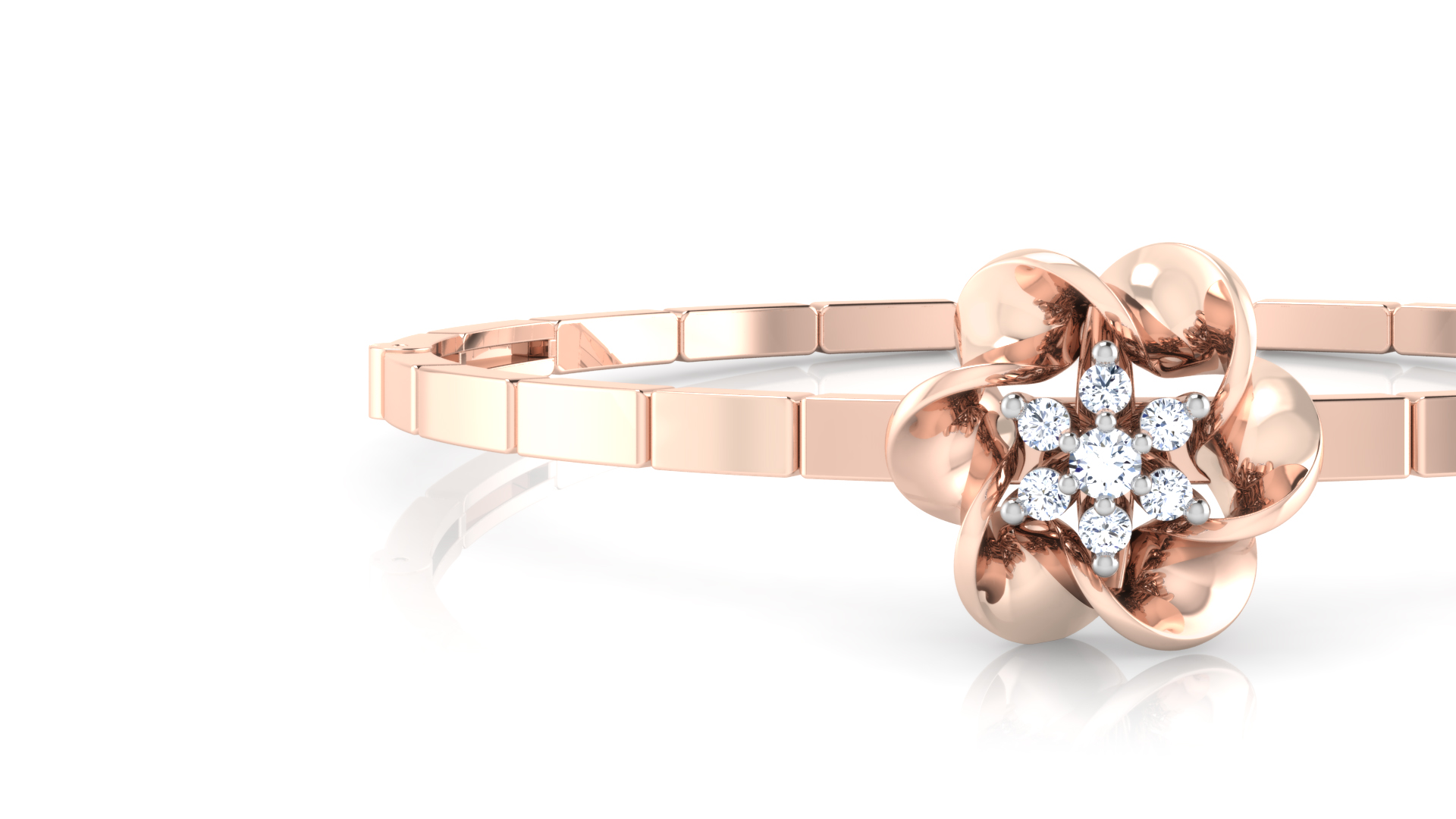 Designer Trendy 18k Gold Kada Bracelet for Girls and Women