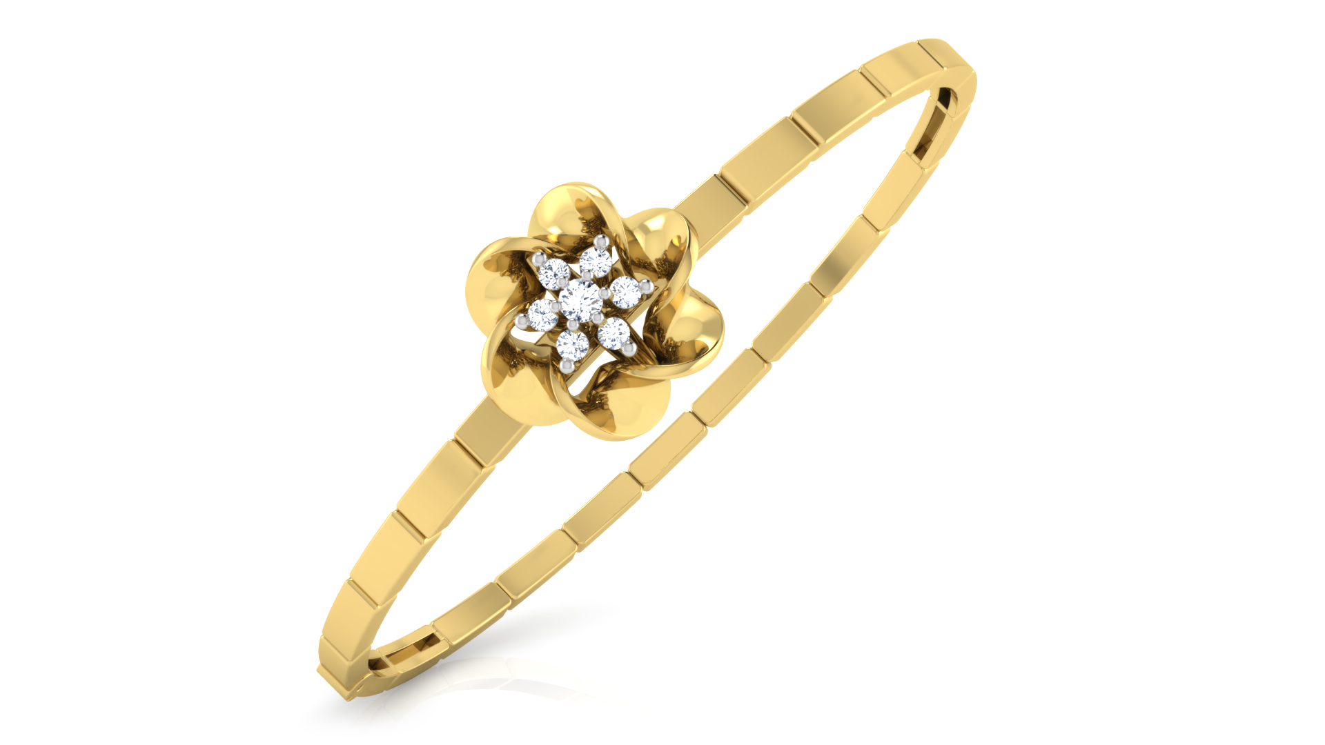 Designer Trendy 18k Gold Kada Bracelet for Girls and Women