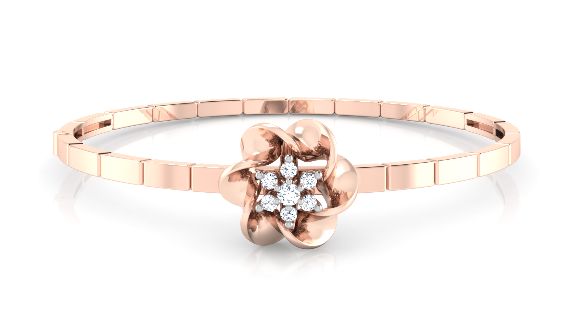 Designer Trendy 18k Gold Kada Bracelet for Girls and Women