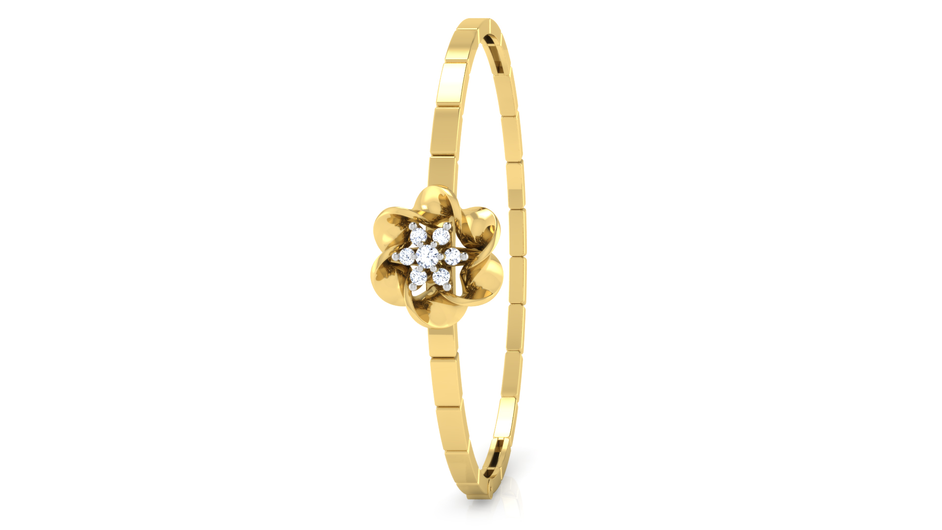 Designer Trendy 18k Gold Kada Bracelet for Girls and Women
