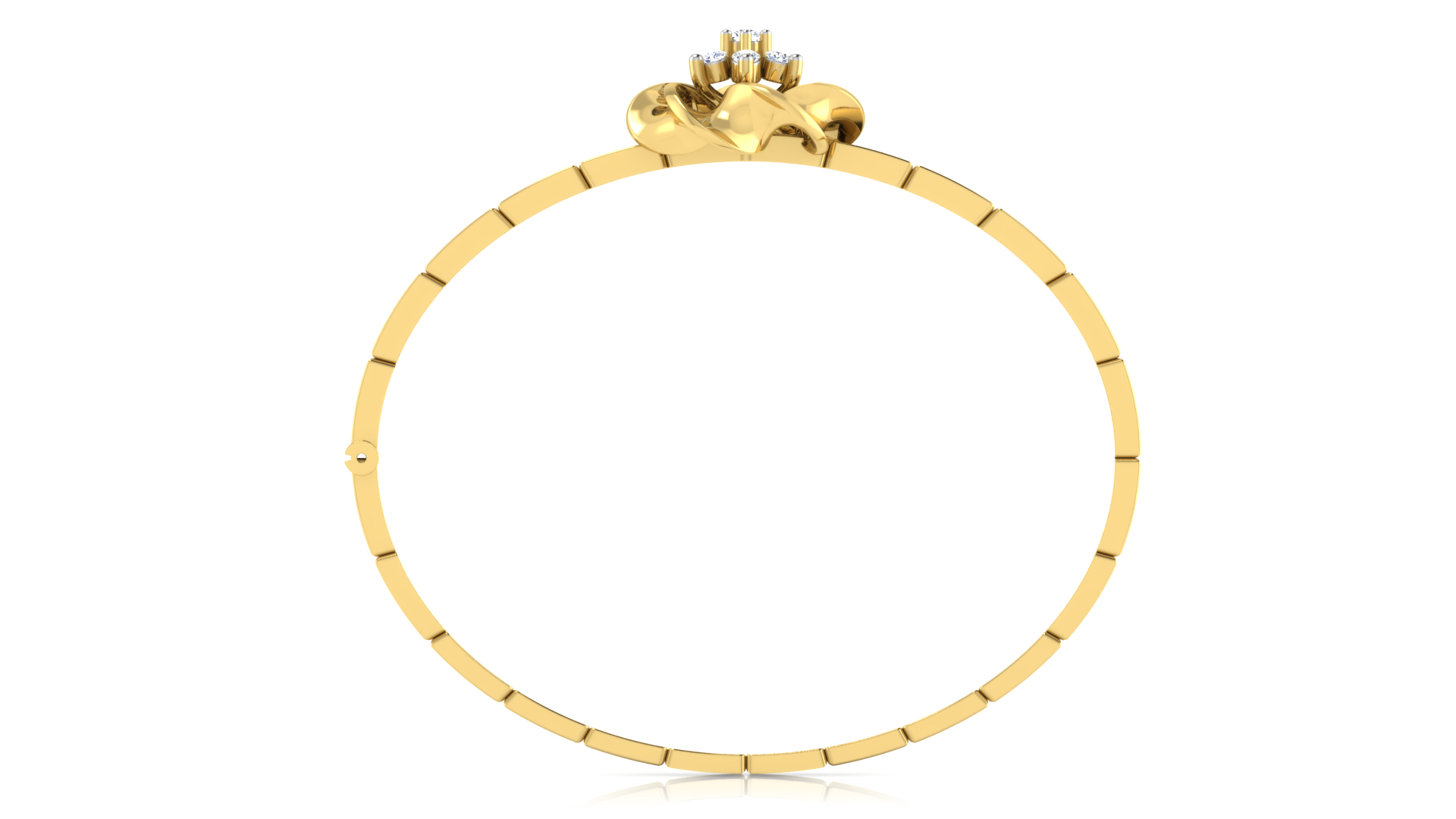Designer Trendy 18k Gold Kada Bracelet for Girls and Women