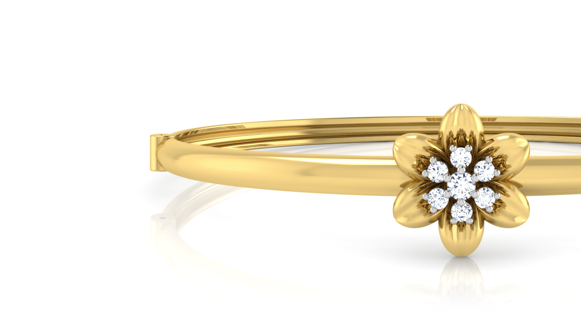 Designer Trendy 18k Gold Kada Bracelet for Girls and Women