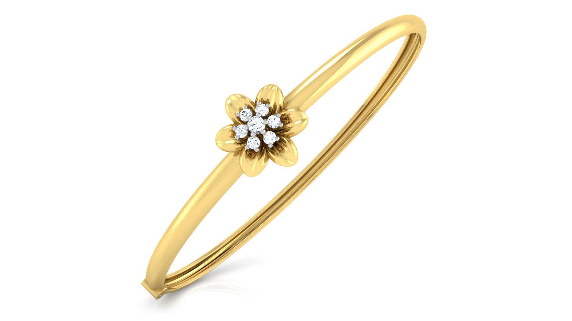 Designer Trendy 18k Gold Kada Bracelet for Girls and Women
