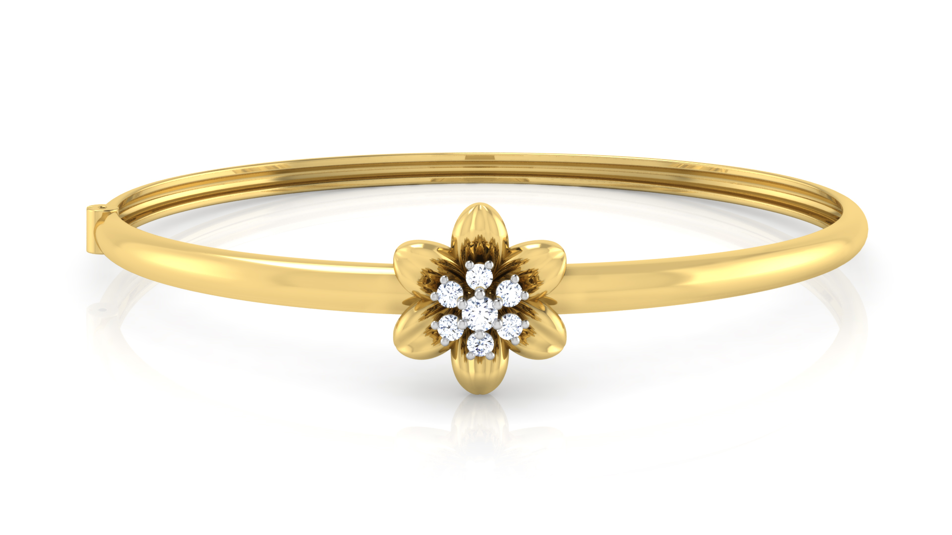 Designer Trendy 18k Gold Kada Bracelet for Girls and Women