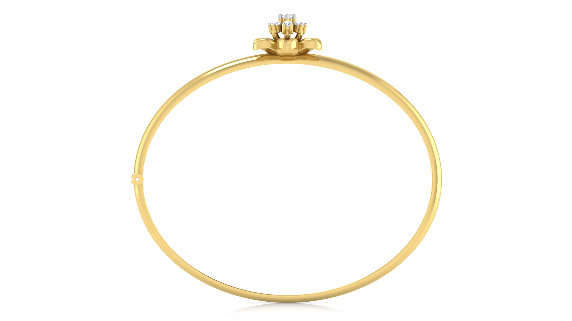 Designer Trendy 18k Gold Kada Bracelet for Girls and Women