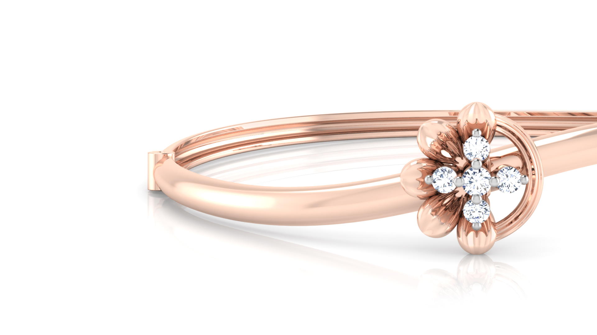 Designer Trendy 18k Gold Kada Bracelet for Girls and Women