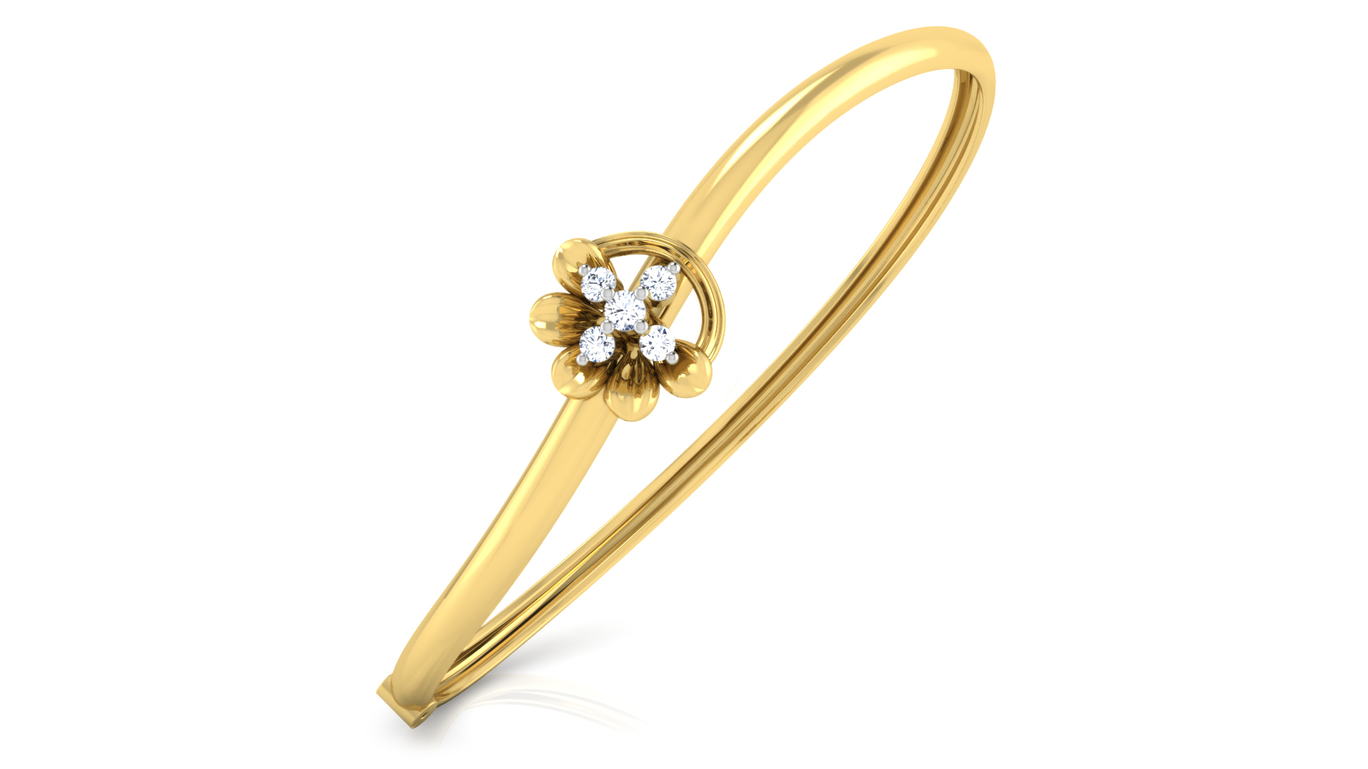 Designer Trendy 18k Gold Kada Bracelet for Girls and Women