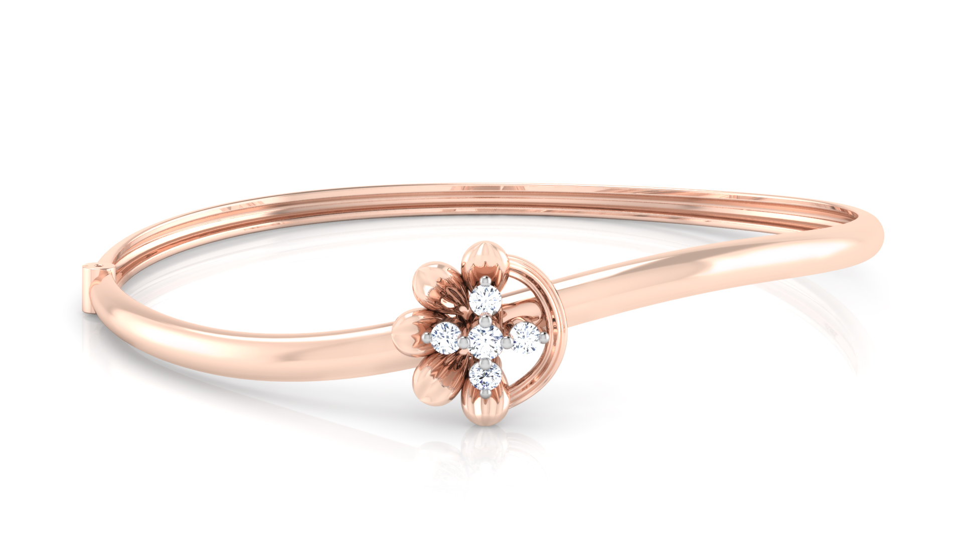 Designer Trendy 18k Gold Kada Bracelet for Girls and Women