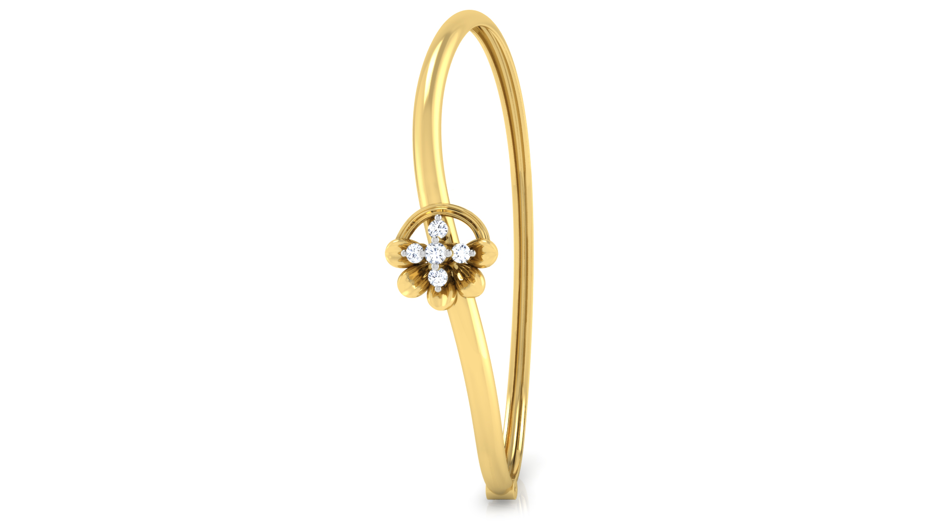 Designer Trendy 18k Gold Kada Bracelet for Girls and Women