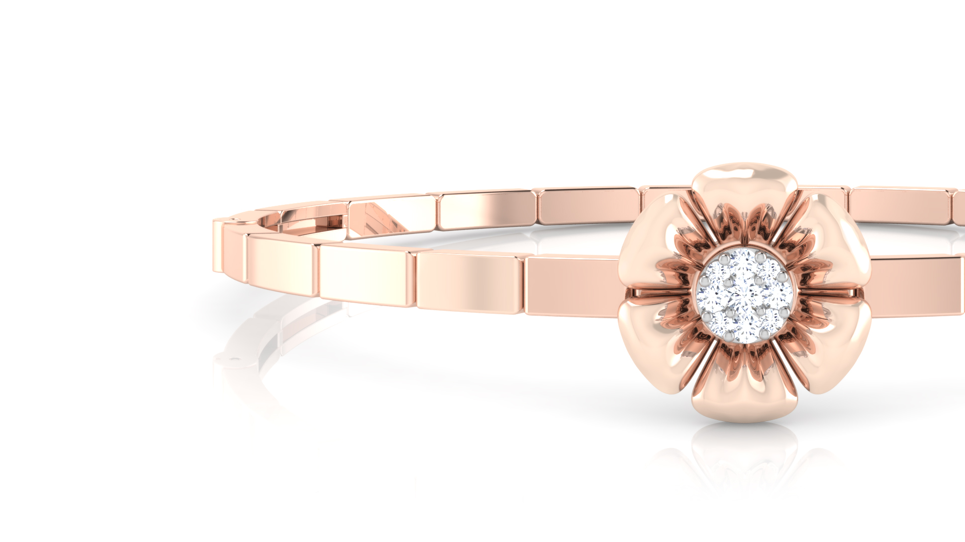 Designer Trendy 18k Gold Kada Bracelet for Girls and Women