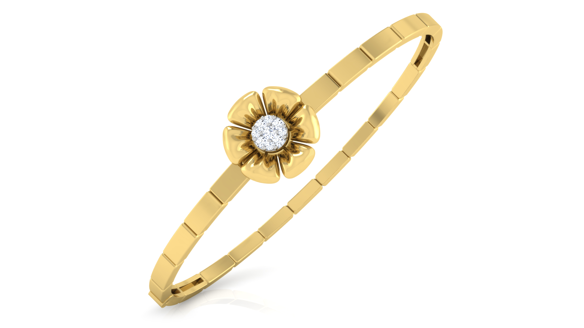 Designer Trendy 18k Gold Kada Bracelet for Girls and Women