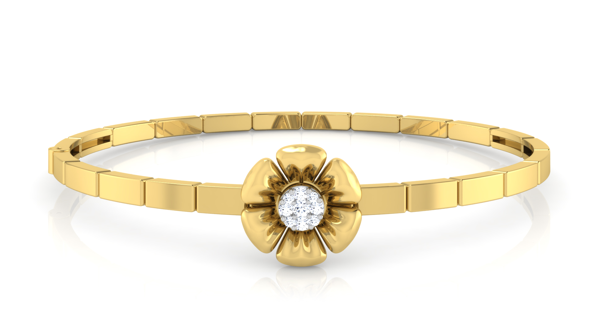 Designer Trendy 18k Gold Kada Bracelet for Girls and Women