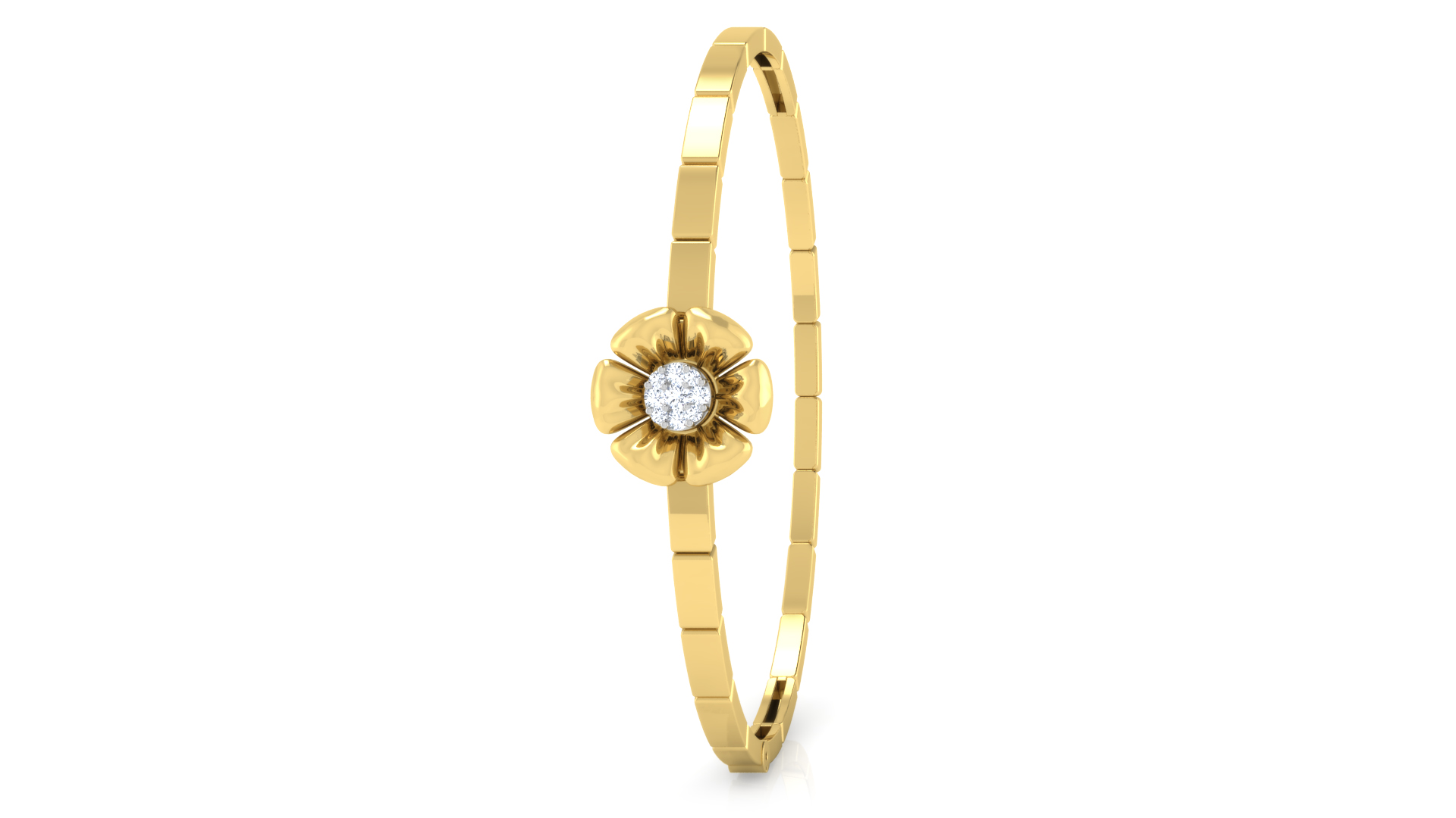 Designer Trendy 18k Gold Kada Bracelet for Girls and Women