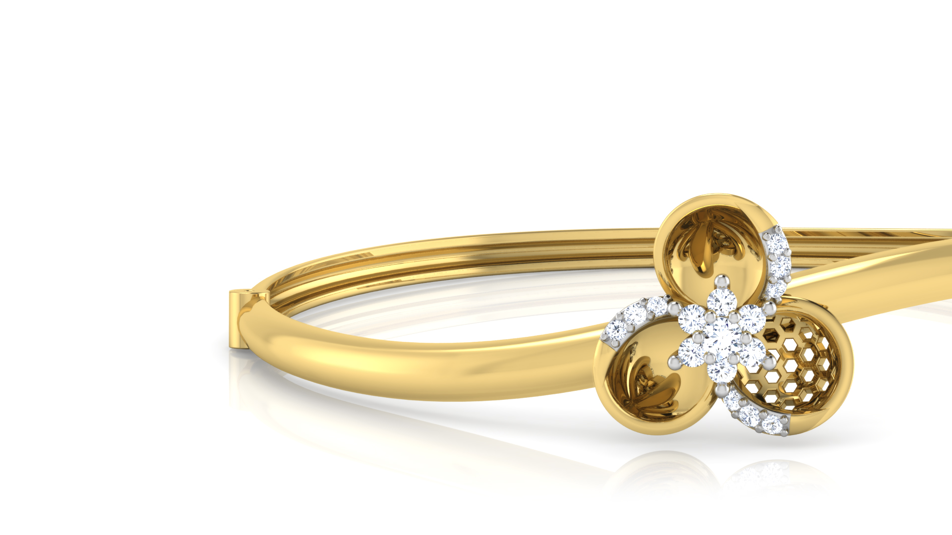 Designer Trendy 18k Gold Kada Bracelet for Girls and Women