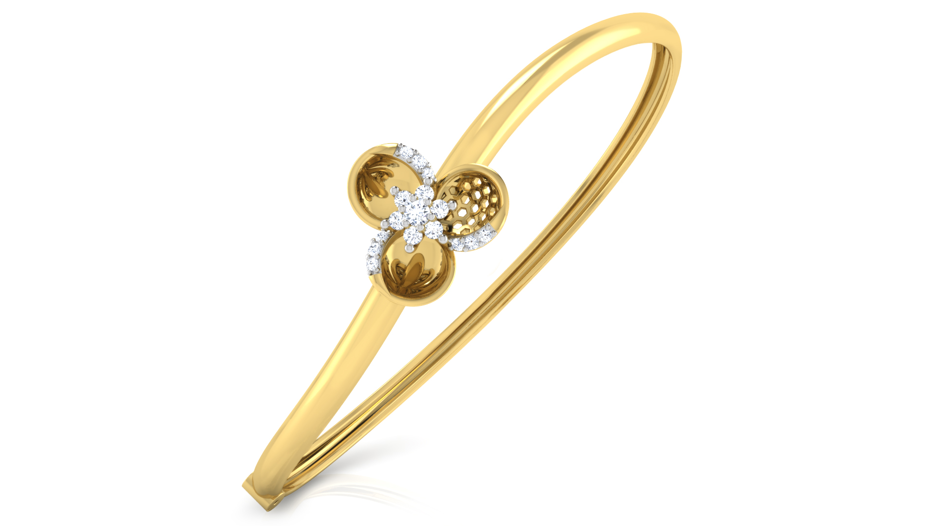 Designer Trendy 18k Gold Kada Bracelet for Girls and Women