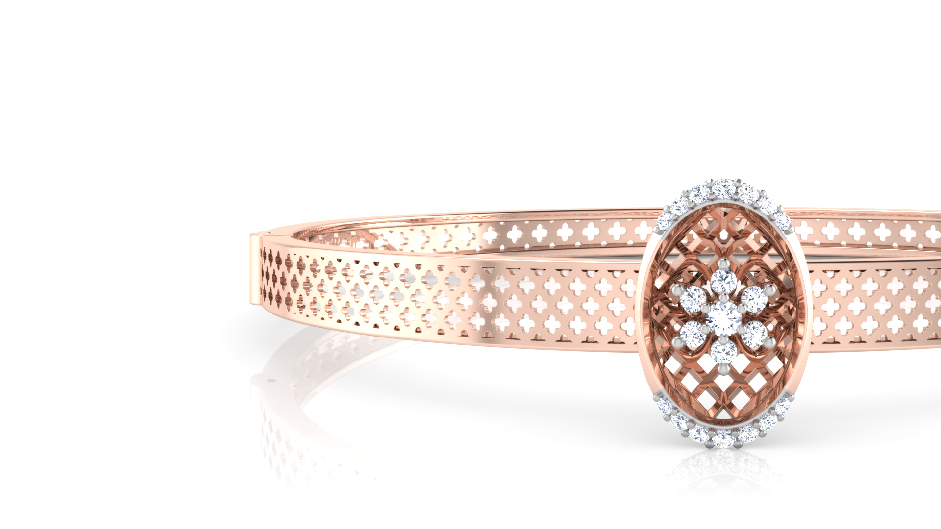 Designer Trendy 18k Gold Kada Bracelet for Girls and Women