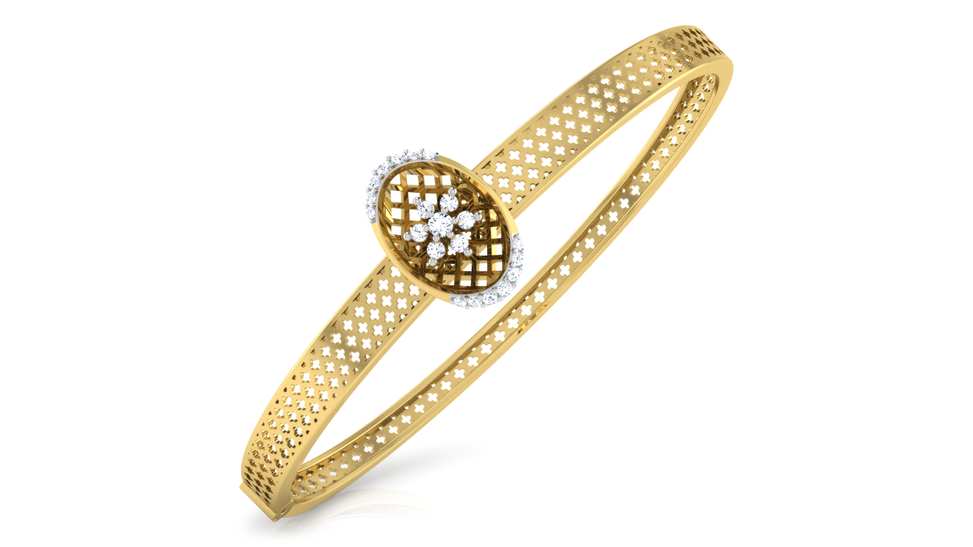 Designer Trendy 18k Gold Kada Bracelet for Girls and Women