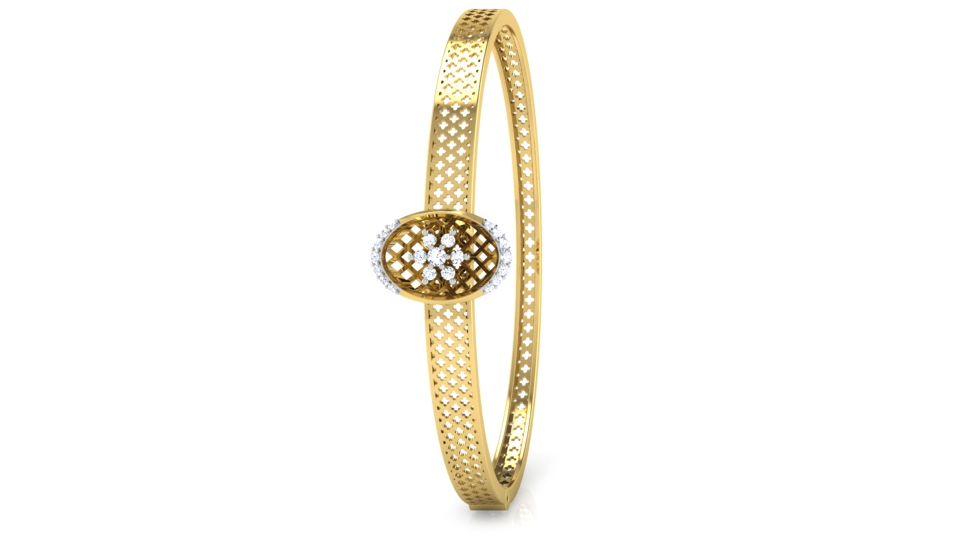 Designer Trendy 18k Gold Kada Bracelet for Girls and Women