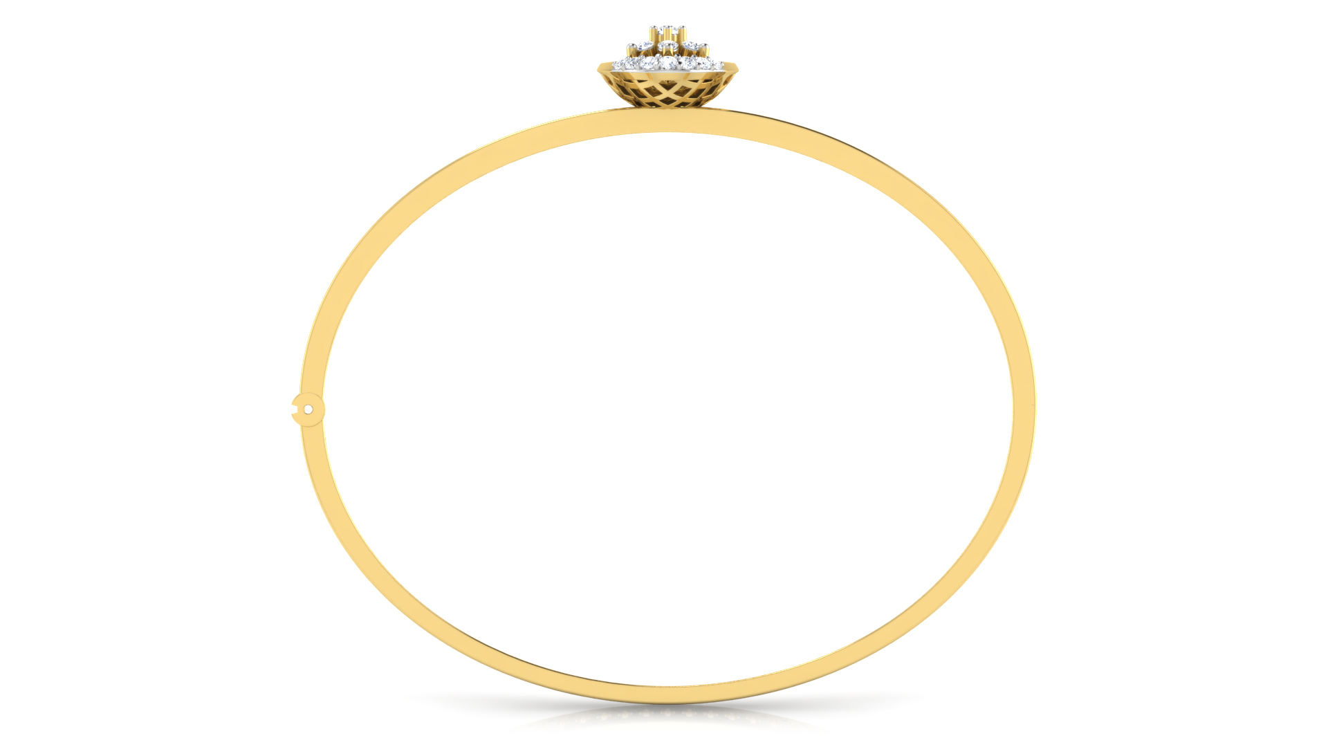 Designer Trendy 18k Gold Kada Bracelet for Girls and Women