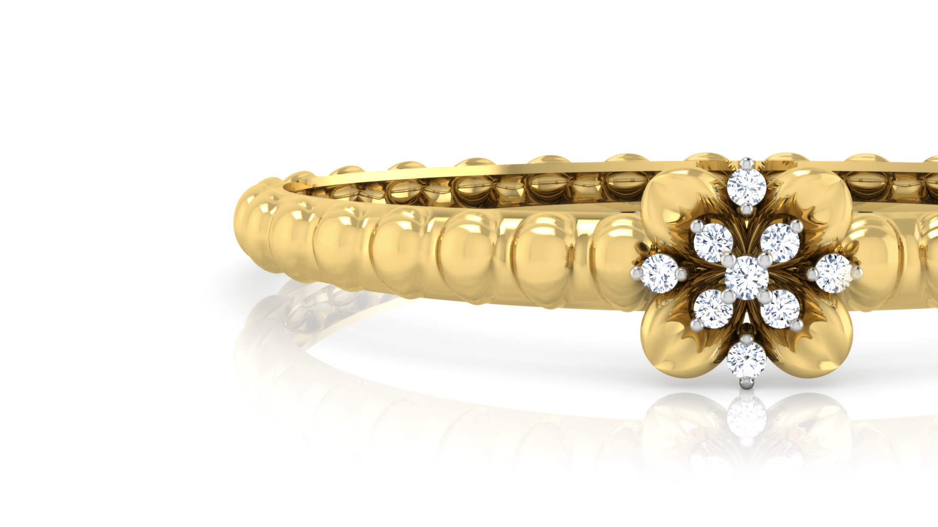 Designer Trendy 18k Gold Kada Bracelet for Girls and Women