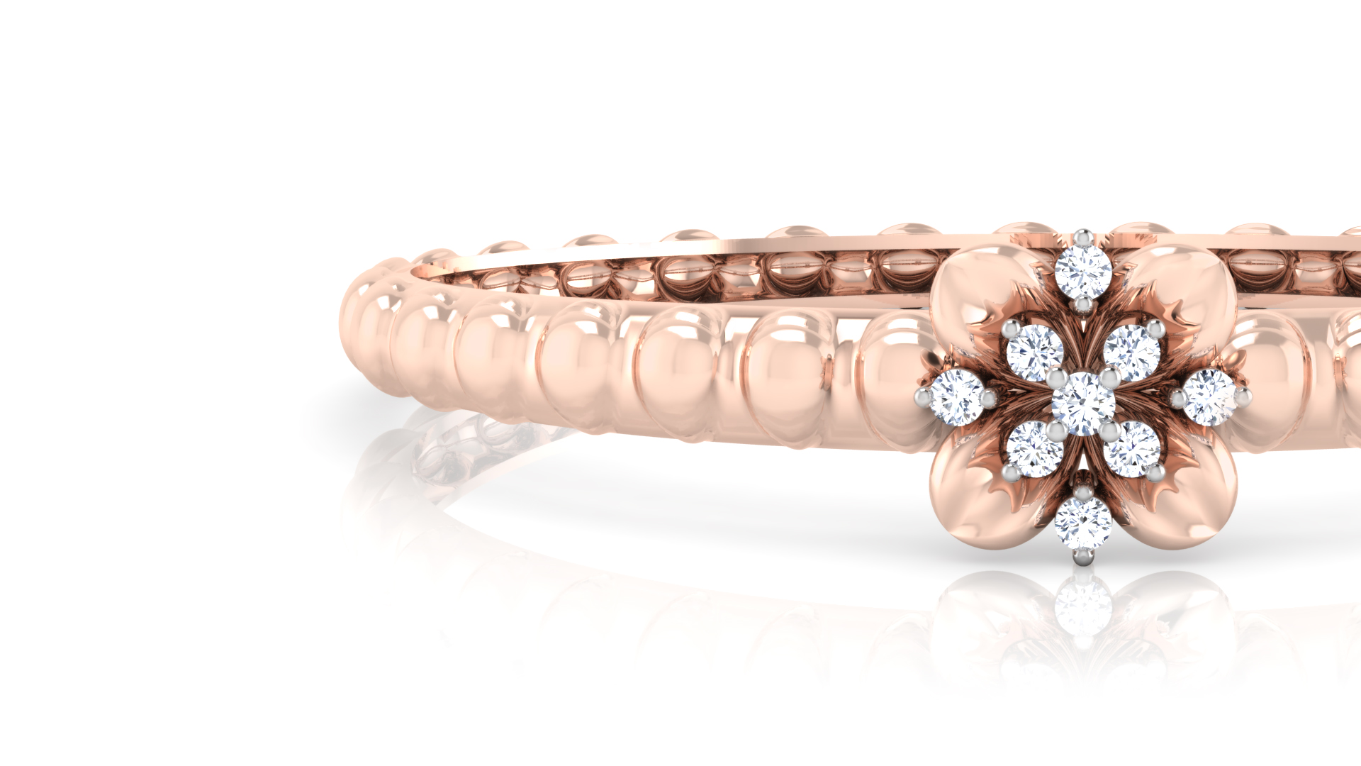 Designer Trendy 18k Gold Kada Bracelet for Girls and Women