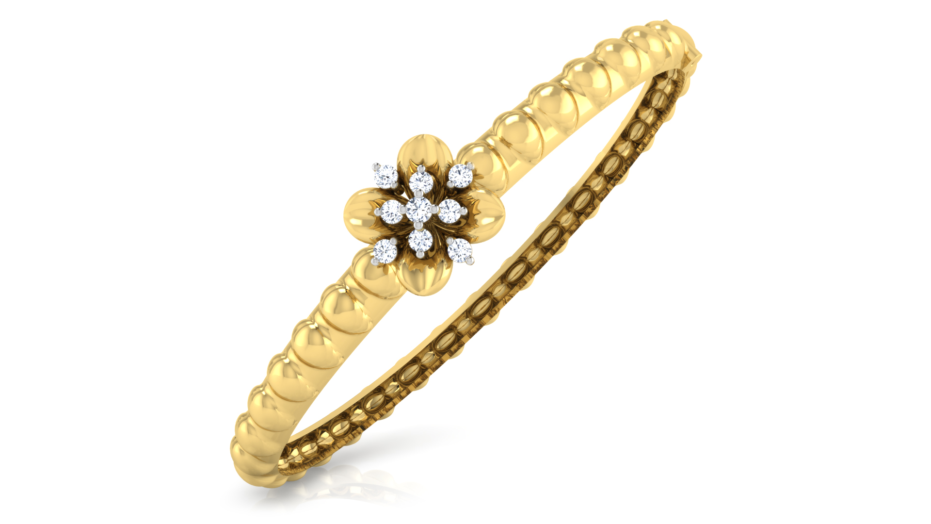Designer Trendy 18k Gold Kada Bracelet for Girls and Women