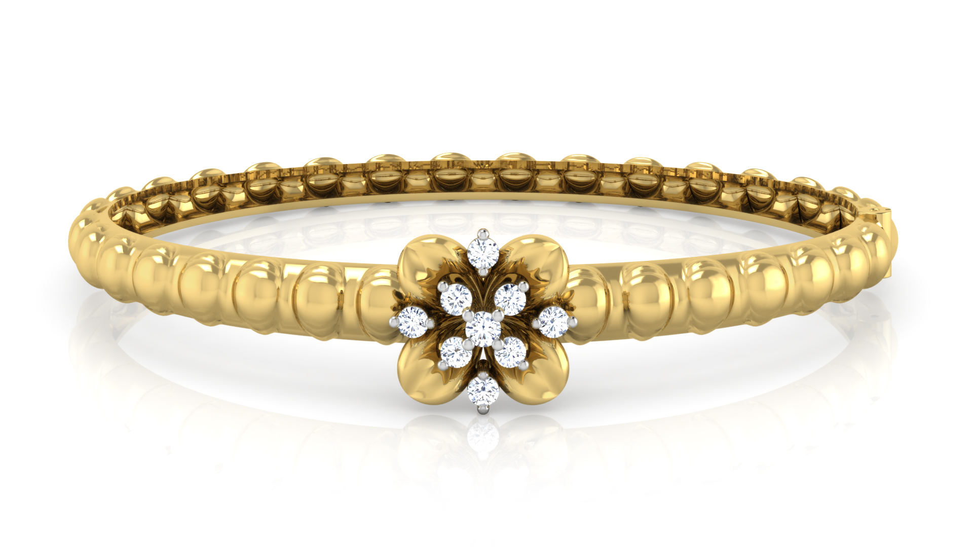 Designer Trendy 18k Gold Kada Bracelet for Girls and Women