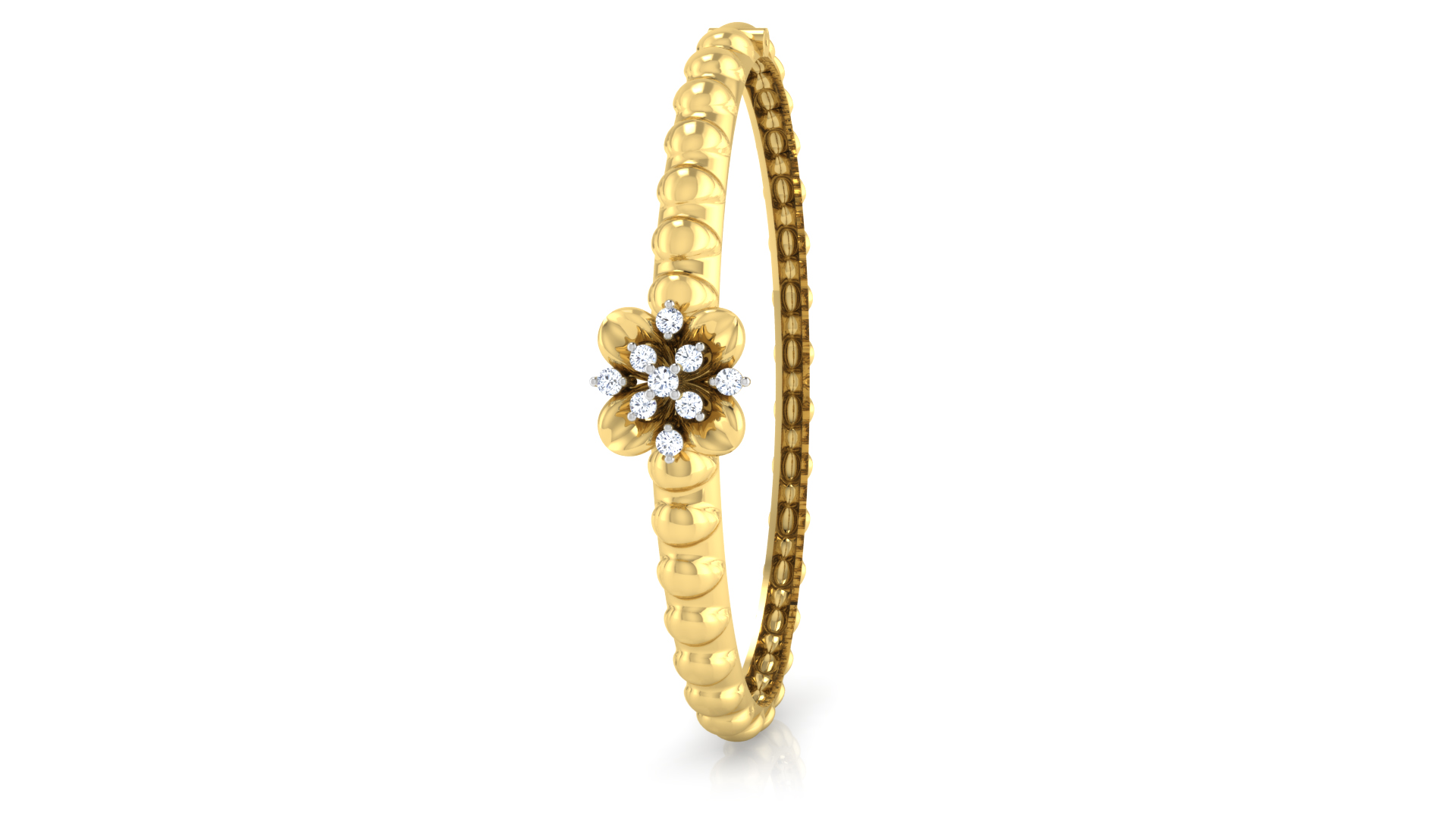 Designer Trendy 18k Gold Kada Bracelet for Girls and Women
