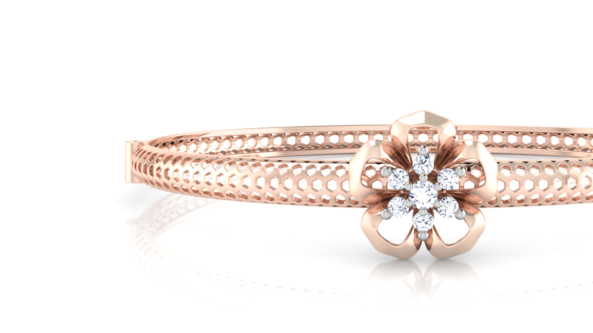 Designer Trendy 18k Gold Kada Bracelet for Girls and Women