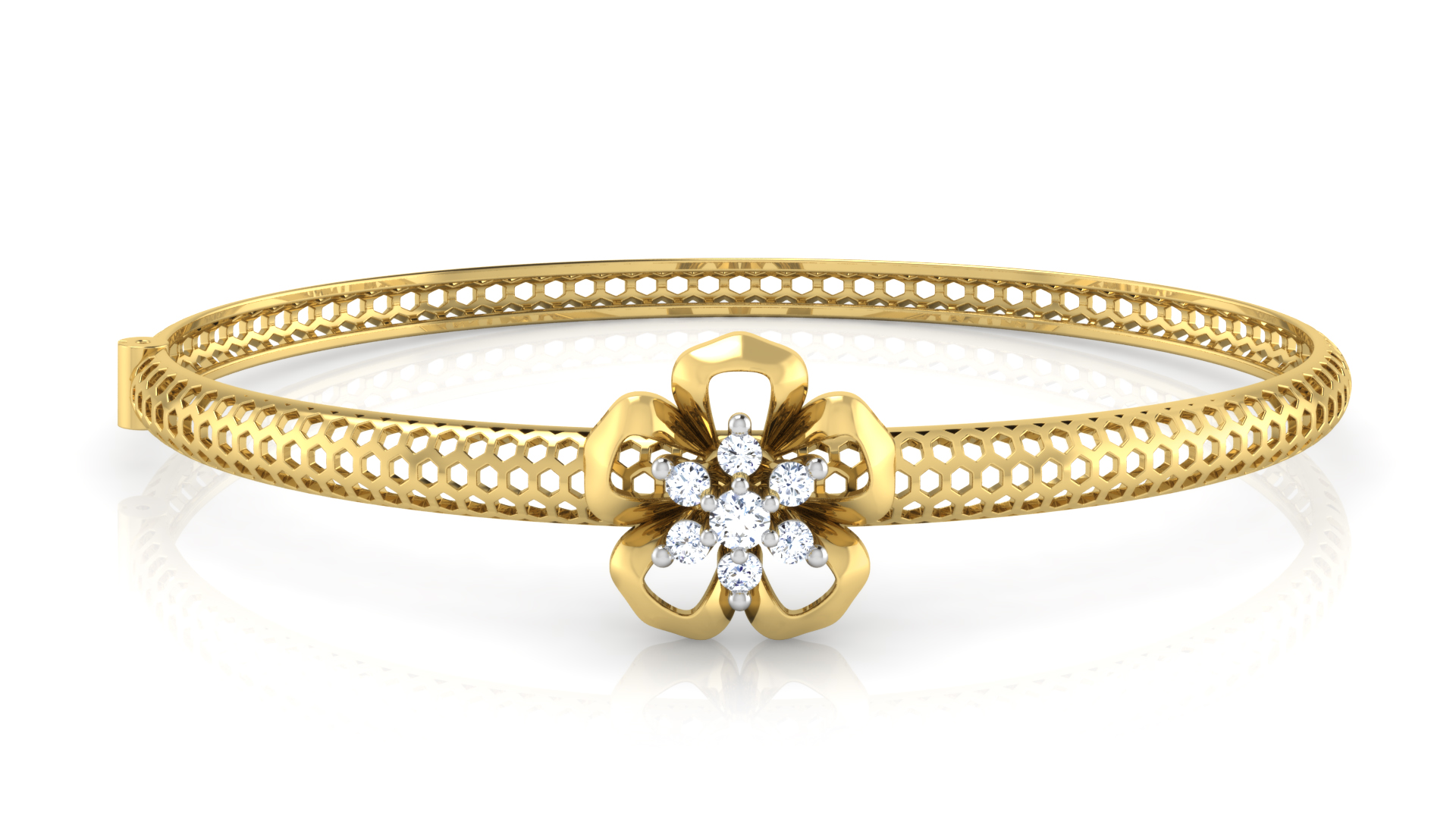 Designer Trendy 18k Gold Kada Bracelet for Girls and Women