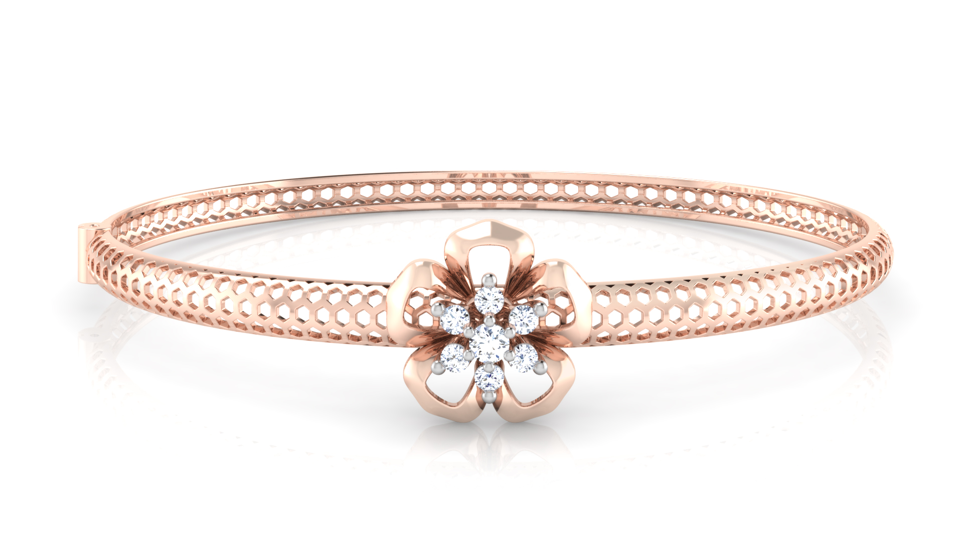 Designer Trendy 18k Gold Kada Bracelet for Girls and Women