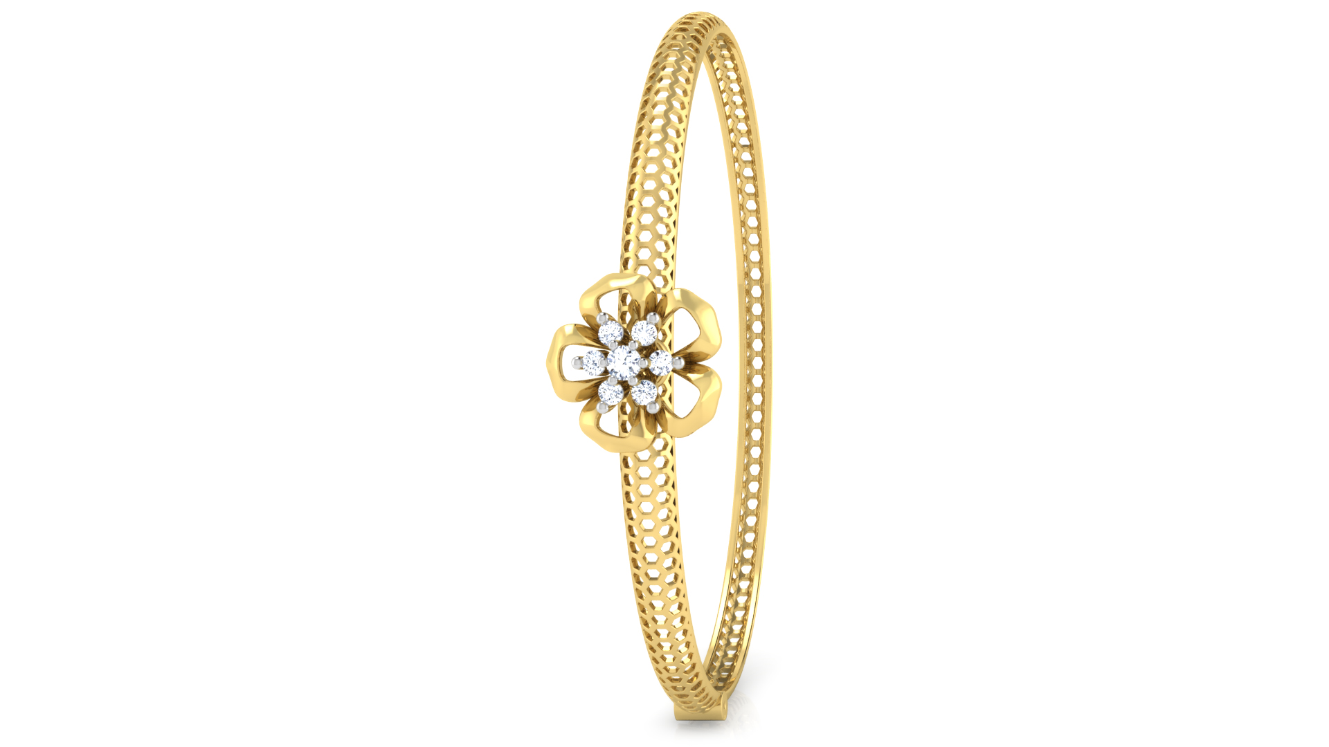 Designer Trendy 18k Gold Kada Bracelet for Girls and Women