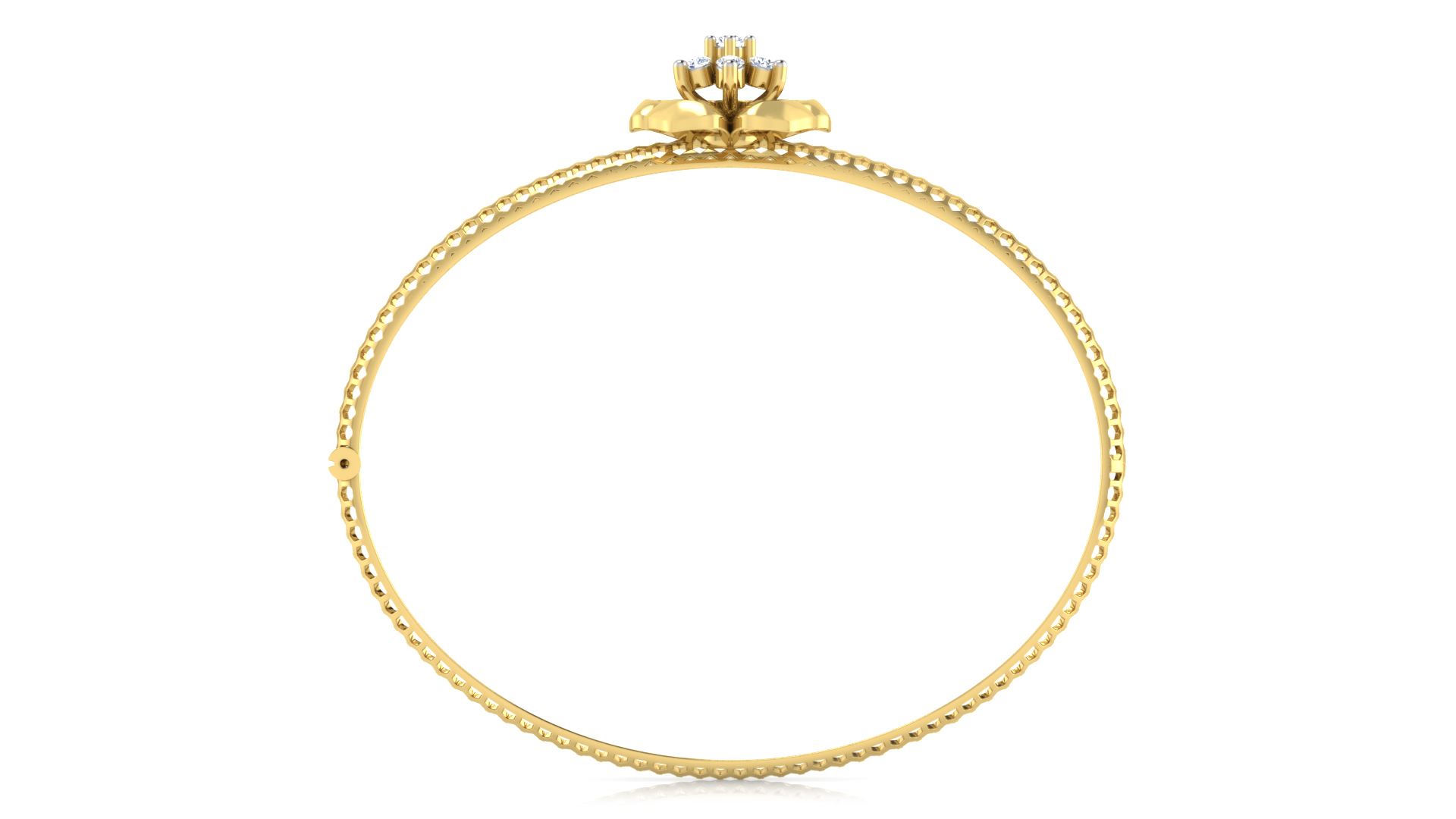 Designer Trendy 18k Gold Kada Bracelet for Girls and Women